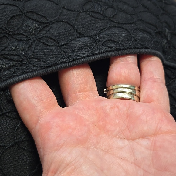 Vintage ANNE KLEIN Black Denim Embroidered Jacket Size 12 - Picture 4 of 5